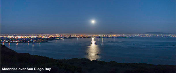 Moonrise over San Diego Bay